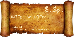 Régi Szilárd névjegykártya