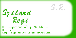 szilard regi business card